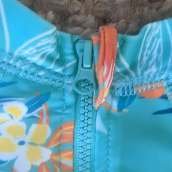 First Impressions Rash Guard 1 Piece Macy's 12 M Hawaiian Floral Swim Suit.Nwot - Picture 3 of 9